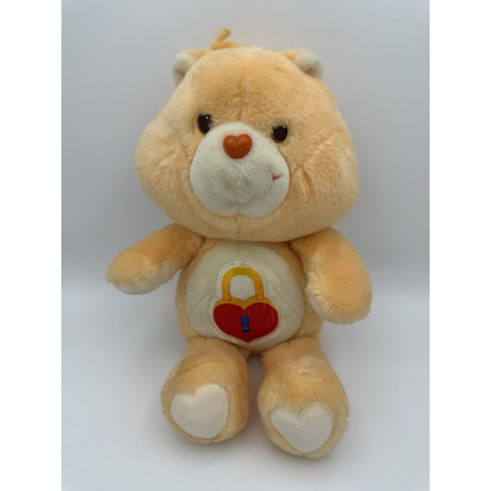 Care Bears Talking Secret Heart Plush Stuffed Animal Toy Vintage 80s Kenner Lock